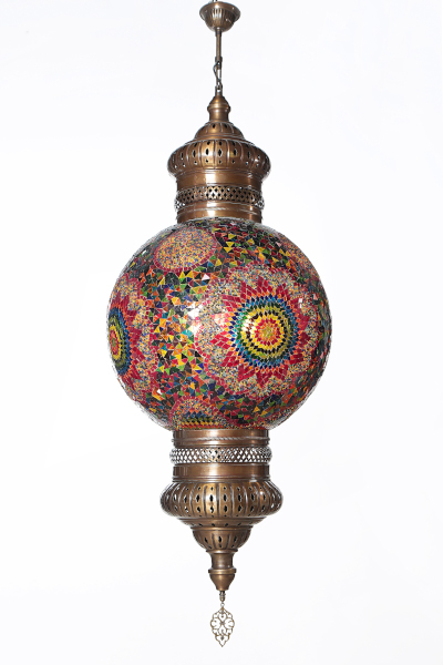 Big Size Traditional Antique Mosaic Hanging Lamp